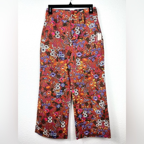 Anthropologie Maeve Flower Power Wide-Leg Pants size 4 - Picture 2 of 7